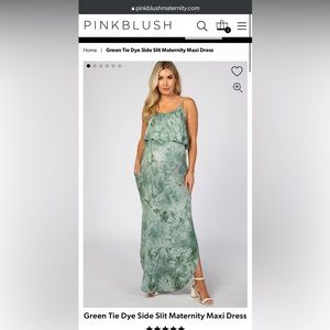 PinkBlush Maternity AND Nursing friendly Maxi, green tie dye